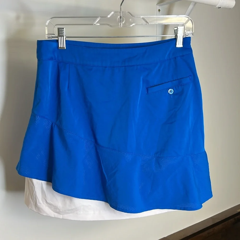 Lady Hagen Blue & White Golf Skort- 4